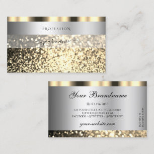 Luxury Silver en Gold Sparking Glitter Shimmery Visitekaartje