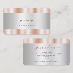 Luxury Silver en Roos Gold Effect Professional Visitekaartje