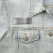 Luxury Silver Foil Modern Naamplaatje (In situ)