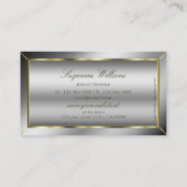 Luxury Silver Luminous Gold Decor met Monogram Visitekaartje (Achterkant)