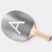 Luxury Silver Metallic Folie Monogram Tafeltennisbatje (Zijkant)
