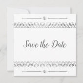 Luxury Silver Save the Date Invitation (Devant)