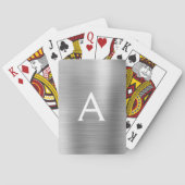 Luxury Silver Stainless Steel Monogram Pokerkaarten (Achterkant)