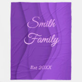 Luxury Soft Paarse Wave-aanpassingen Fleece Deken (Voorkant)