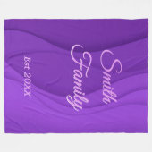 Luxury Soft Paarse Wave-aanpassingen Fleece Deken (Voorkant (Horizontaal))