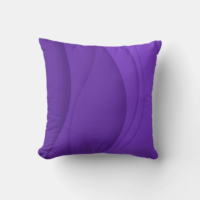 Luxury Soft Paarse Wave Kussen (Voorkant)