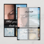 Luxury Spa Resort Theme RSVP Kaartje (Voorkant / Achterkant)