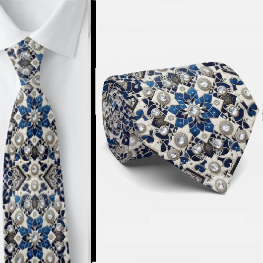 Luxury Statement Moroccan Diamond Neck Tie Stropdas
