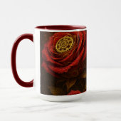 Luxury Steampunk Roses Romantic Gold Gears Mok (Links)