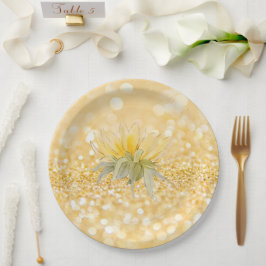 Luxury Sunflower Gold Glitter Wedding Papieren Bordje