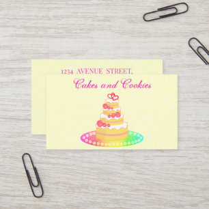 Luxury Sweet Pink Cakes Visitekaartje