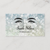 Luxury Sweet Silver Sparkly Makeup Visitekaartje (Voorkant)