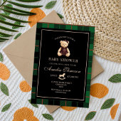 Luxury Teddy Bear baby shower Invitation