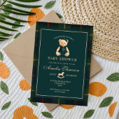 Luxury Teddy Bear baby shower Invitation