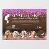 Luxury Terracotta Gold Spa Beauty Wellness QR  Raamsticker (Vel)