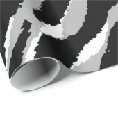 Luxury Tiger Roos Trendy Line Cadeaupapier (Rol Hoek)