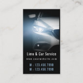 Luxury Transport Car QR Code Blue & Black Visitekaartje (Voorkant)