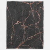 Luxury Trendy Marble Pink Black Fleece Deken (Voorkant)