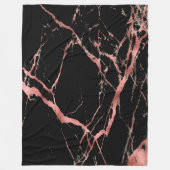 Luxury Trendy Pink Black Marble Fleece Deken (Voorkant)