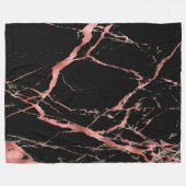 Luxury Trendy Pink Black Marble Fleece Deken (Voorkant (Horizontaal))