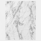 Luxury Trendy Silver Glitter Marble Fleece Deken (Voorkant)