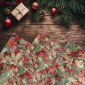 Luxury Waterverf kerstfeestdag Floral Inpakpapier Vel