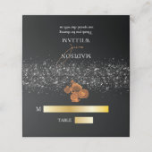 Luxury Wedding Black en Oranje Floral design (Buitenkant ongevouwen)