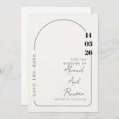 Luxury Wedding Invitation | Gold Accents | Modern (Devant / Derrière)