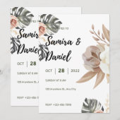 Luxury Wedding Invitation Gold Foil Style (Devant / Derrière)