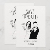 Luxury Wedding Invitation Gold Foil Style (Devant / Derrière)
