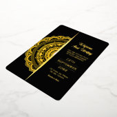 Luxury Wedding Invitation Kaart Design Gold Foil (Gedraaid)