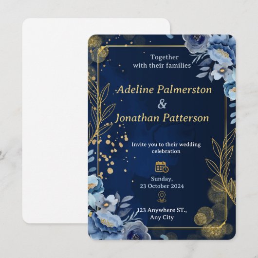 Luxury Wedding Invitations (Devant / Derrière)