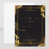 luxury wedding invite kaart (Voorkant / Achterkant)
