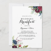 Luxury Whimsical Boho Floral Wedding Breakfast Kaart (Voorkant)