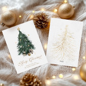 Luxury White and Gold Christmas Feestdagenkaart