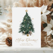 Luxury White and Gold Christmas Feestdagenkaart