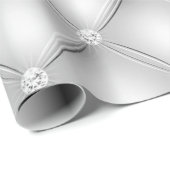 Luxury White Diamond Tufted Pattern Cadeaupapier (Rol Hoek)