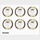 Luxury White en Gold Brown Glitter Product Labels (Vel)