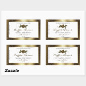 Luxury White en Gold Brown Glitter Product Labels (Vel)