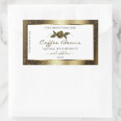 Luxury White en Gold Brown Glitter Product Labels (Tas)