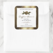Luxury White en Gold Brown Glitter Product Labels (Tas)