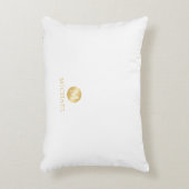 Luxury White en Gold-gepersonaliseerd monogram Accent Kussen (Voorkant(Verticaal))