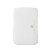 Luxury White en Gold-gepersonaliseerd monogram Badmat (Voorkant Verticaal)