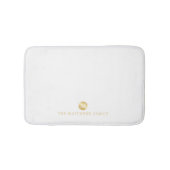 Luxury White en Gold-gepersonaliseerd monogram Badmat (Voorkant)