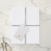 Luxury White en Gold-gepersonaliseerd monogram Cadeaulabel (Met Touw)