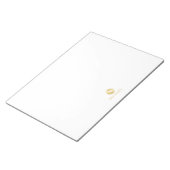 Luxury White en Gold-gepersonaliseerd monogram Notitieblok (Schuin)