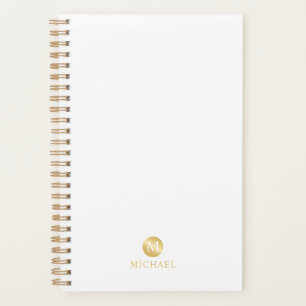 Luxury White en Gold-gepersonaliseerd monogram Planner