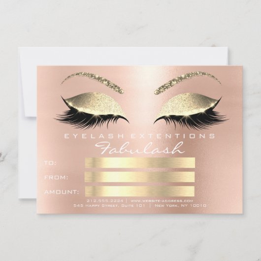 Luxury Wimpers Wit Gouden Make-up Certificaat Cade (Voorkant)
