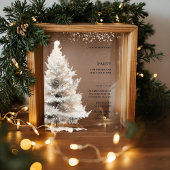 Luxury Winter Holiday Acryl Uitnodigingen