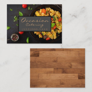 Luxury Wood Dinner Food Bord Design Chef Catering Visitekaartje